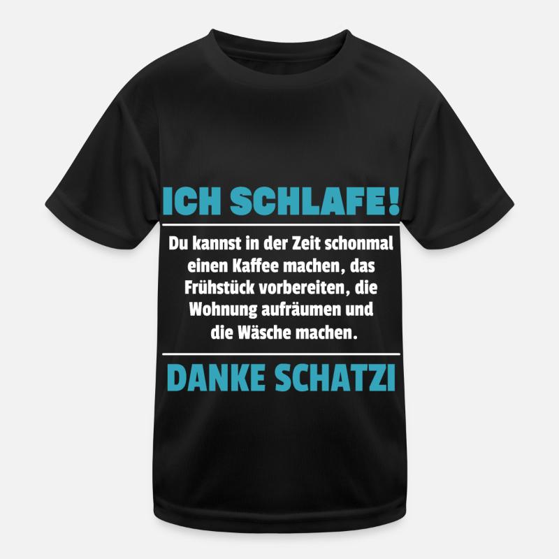 Ich Schlafe lustiger Morgenmuffel Spruch Freund Kinder Funktions-T-Shirt