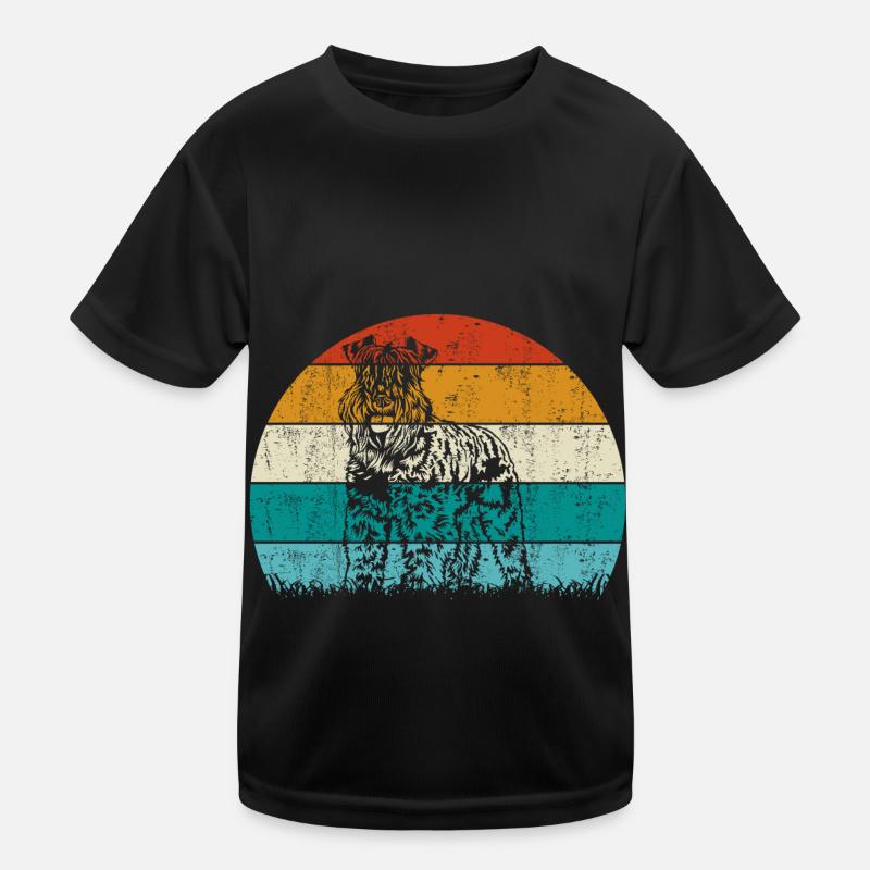 Kerry Blue Terrier Hund Vintage Retro Kinder Funktions-T-Shirt