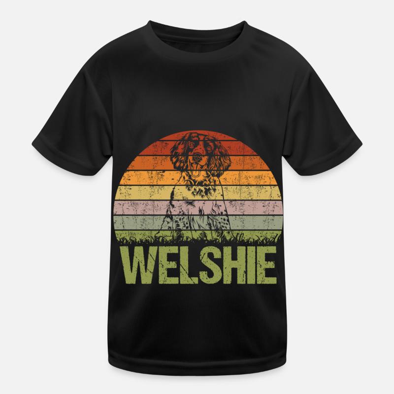 Welsh Springer Spaniel Vintage Retro T-shirt sport Enfant