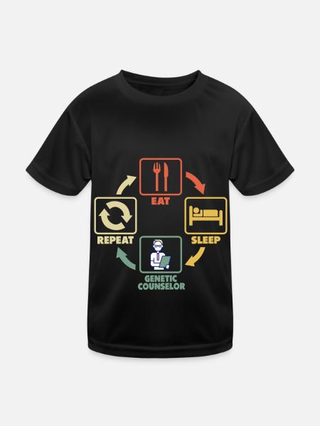 Genetic Counselor Genetic Counselor Sayings - Kids Functional T-Shirt - black - Front