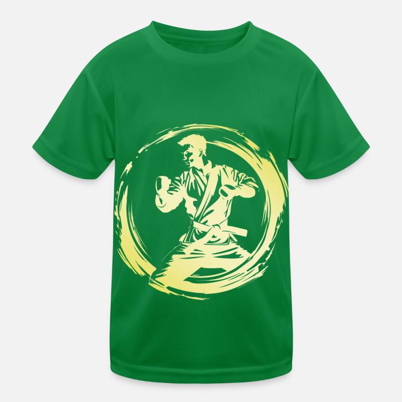 Karate Mann Kinder Funktions-T-Shirt