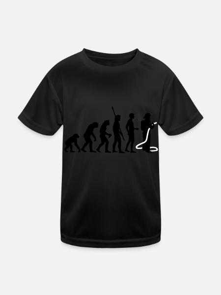 evolution firefighter - T-shirt sport Enfant - noir - Devant