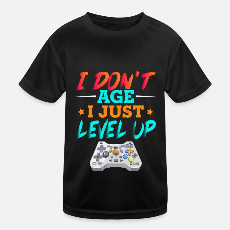 Old gamer gamer - Kids Functional T-Shirt - black
