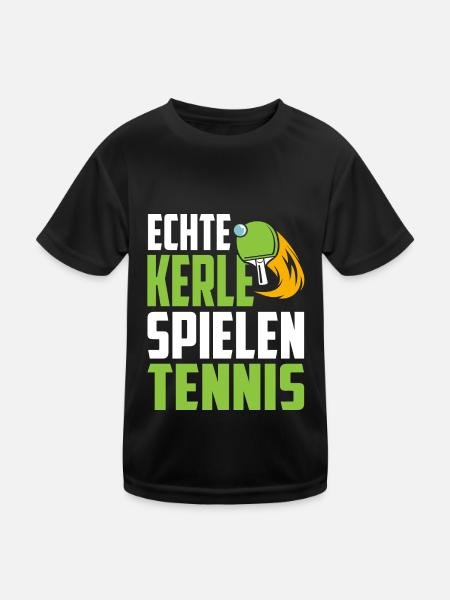 Tischtennis - Kinder Funktions-T-Shirt - Schwarz - Vorne