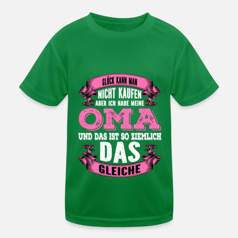 Oma Glück Kinder Funktions-T-Shirt