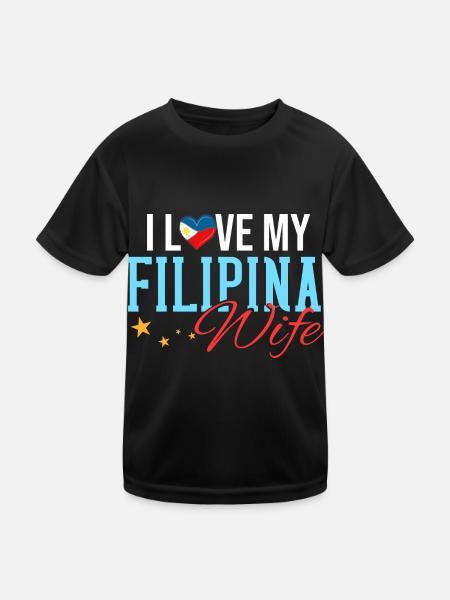 Philippinen Filipino Pinoy Philippinisch - Kinder Funktions-T-Shirt - Schwarz - Vorne