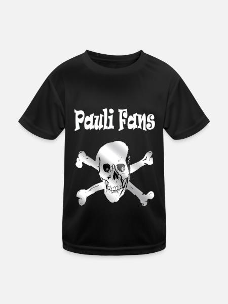 St Pauli Design - Kinder Funktions-T-Shirt - Schwarz - Vorne
