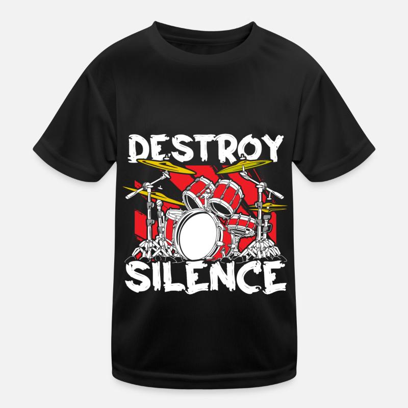 Drums Drummer Drumsticks Kids Functional T-Shirt