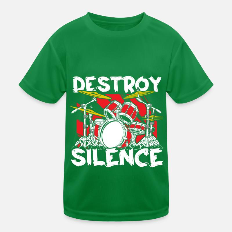 Drums Drummer Drumsticks Kids Functional T-Shirt