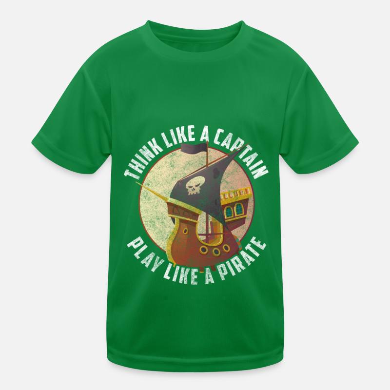 Pirate Ship Treasure Hunt Eye Patch Ship Kids Functional T-Shirt