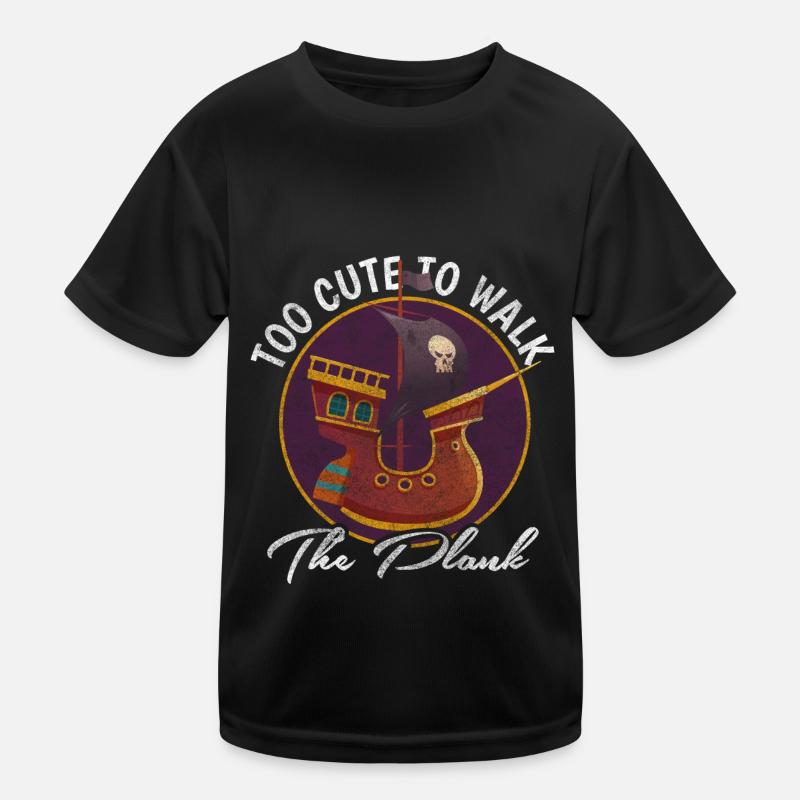 Pirate Outlaw Grappling Hook Pirate Flag Kids Functional T-Shirt