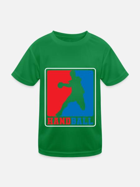 Handball Wettkampf Mannschaft Club - Kinder Funktions-T-Shirt - Kelly Green - Vorne