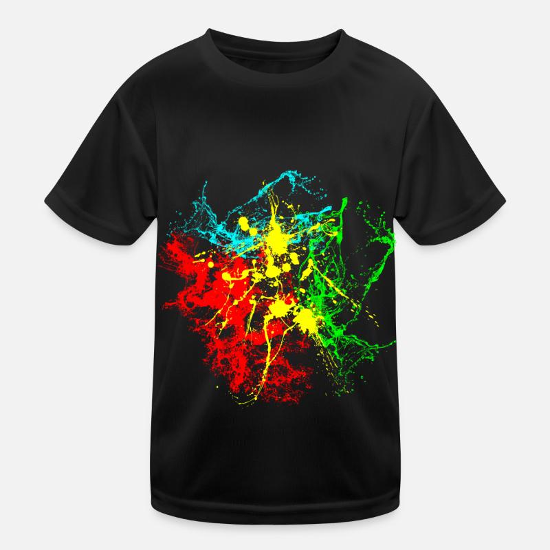 Farbspritzer Kinder Funktions-T-Shirt