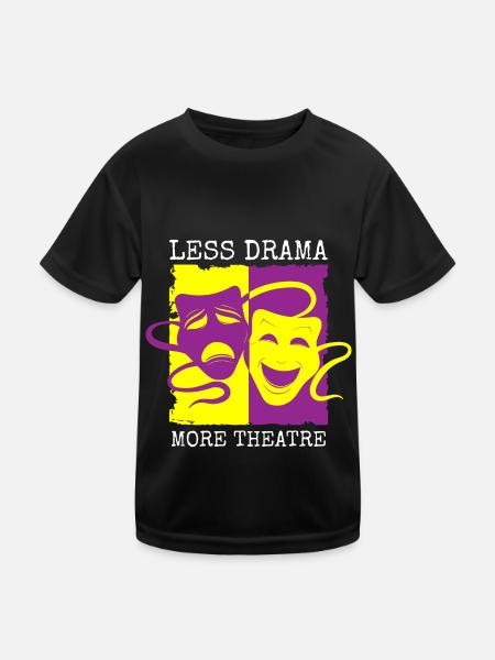 Actor Rehearsal Curtain - Kids Functional T-Shirt - black - Front