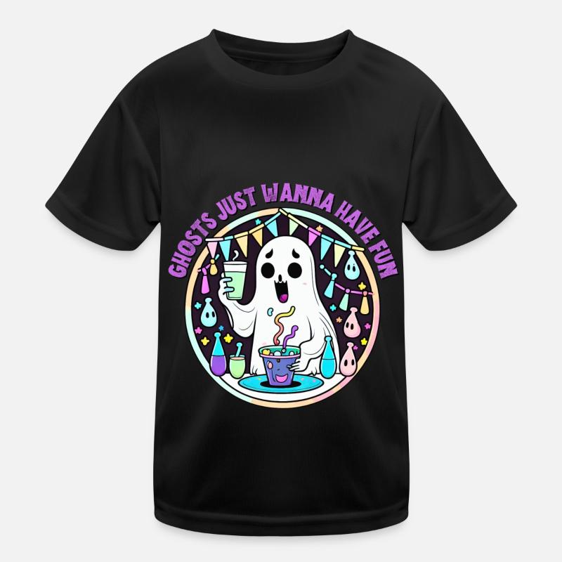 Ghosts just wanna have fun Kids Functional T-Shirt