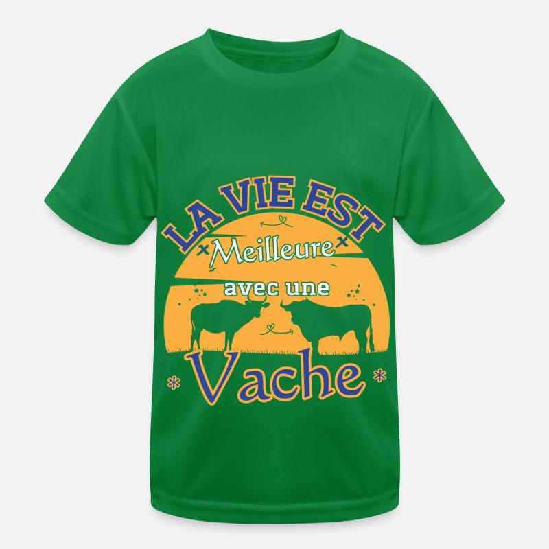 La vie est Meilleure Avec une Vache T-shirt sport Enfant