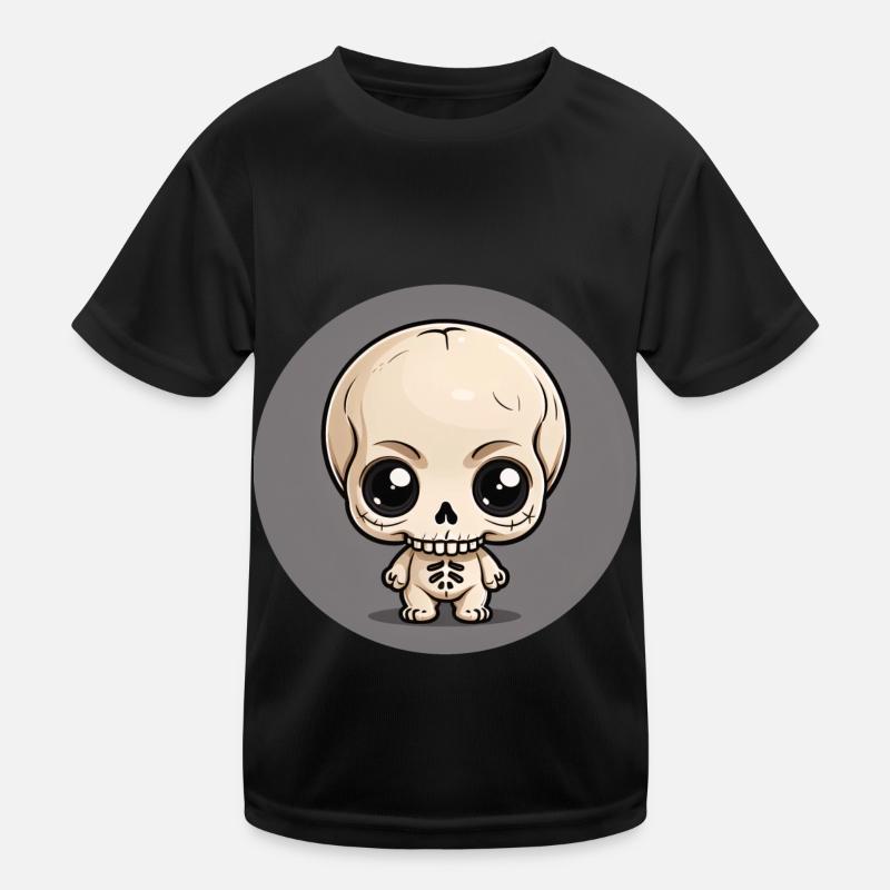 Halloween - Little Cute Skeleton Kids Functional T-Shirt