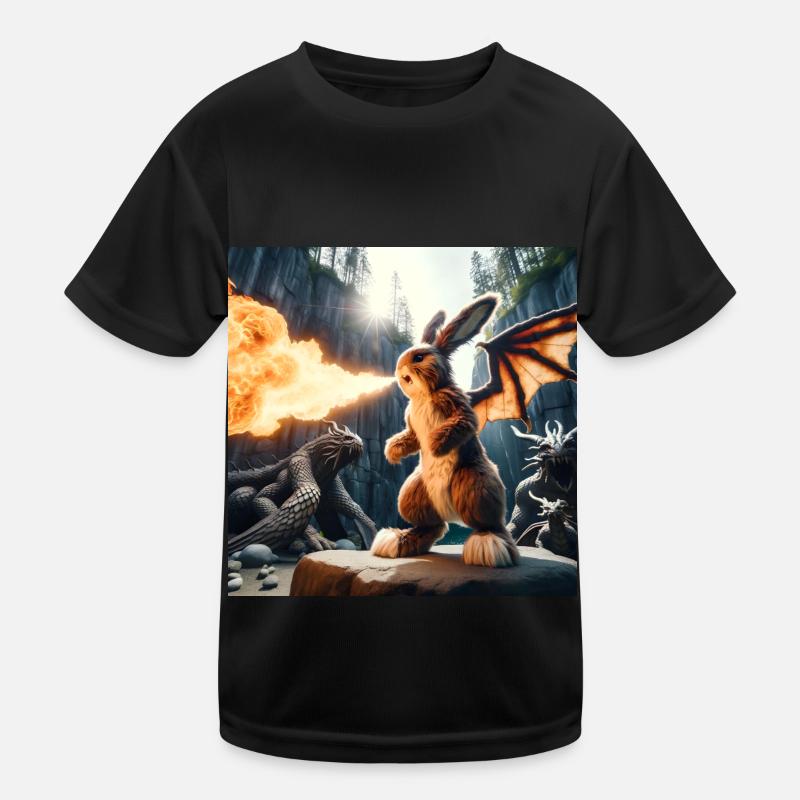 Dragon Lapin Cracheur de Feu #10 T-shirt sport Enfant