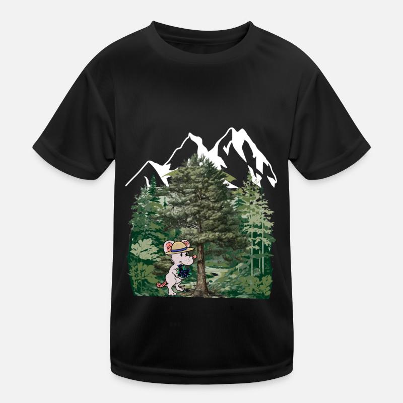 Tyrolean Forest, Mouse, Gentian, Alps, Alm, Nature, Forest Kids Functional T-Shirt