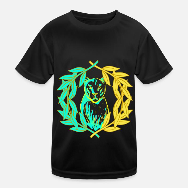 Couronne de laurier chat tigre léopard T-shirt sport Enfant