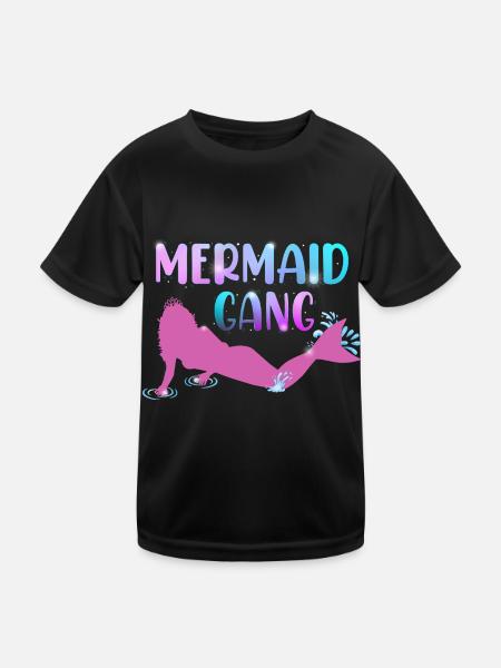 Mermaid Gang - Kids Functional T-Shirt - black - Front