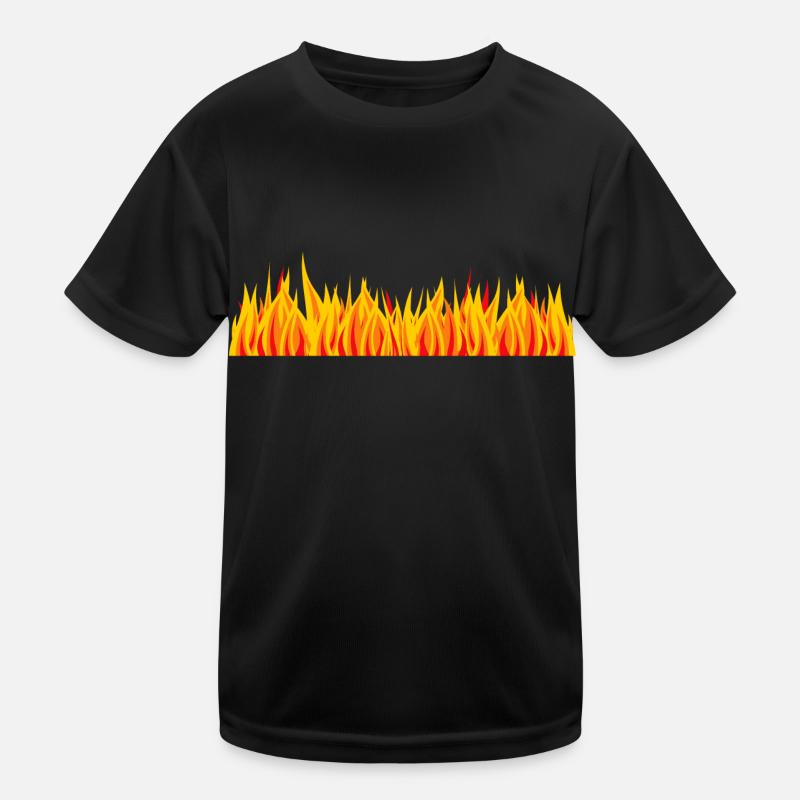 Hot fire 005 - Kids Functional T-Shirt - black