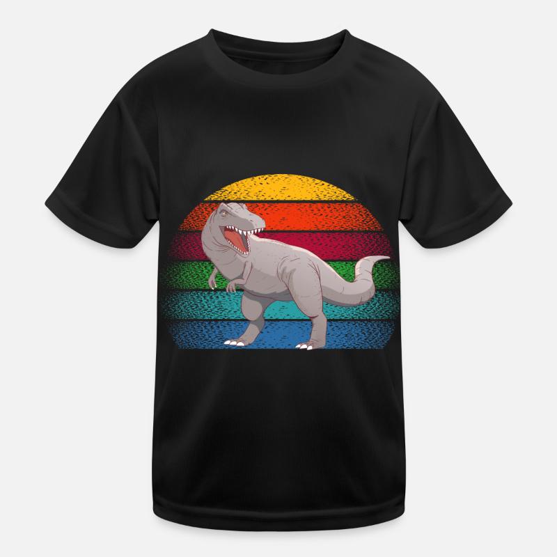 Colorful carnivorous dinosaur Kids Functional T-Shirt