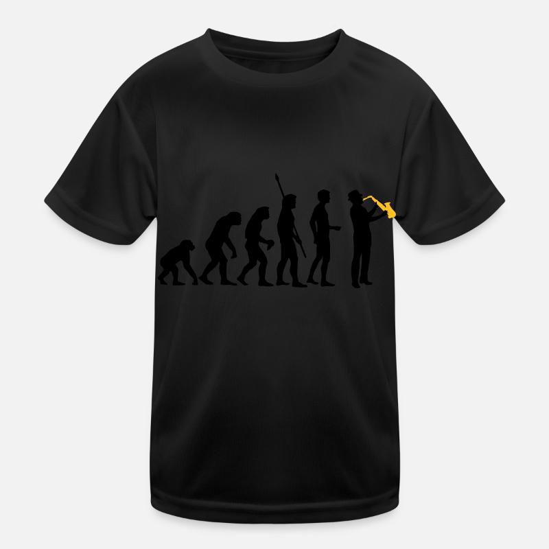 evolution_saxophon_a_2 Kinder Funktions-T-Shirt
