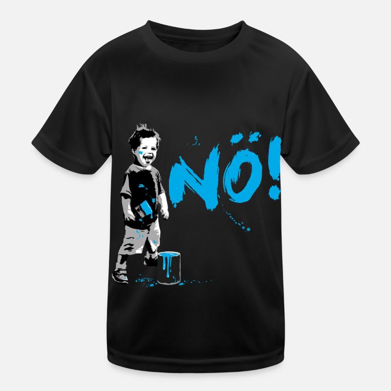 Boy Power NO Frecher Junge Protest Statement Kinder Funktions-T-Shirt