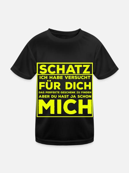 Ich liebe dich willst du mich heiraten - Kinder Funktions-T-Shirt - Schwarz - Vorne
