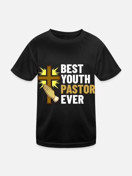 Youth Parish Church Pastor Christian - Kids Functional T-Shirt - black - Front