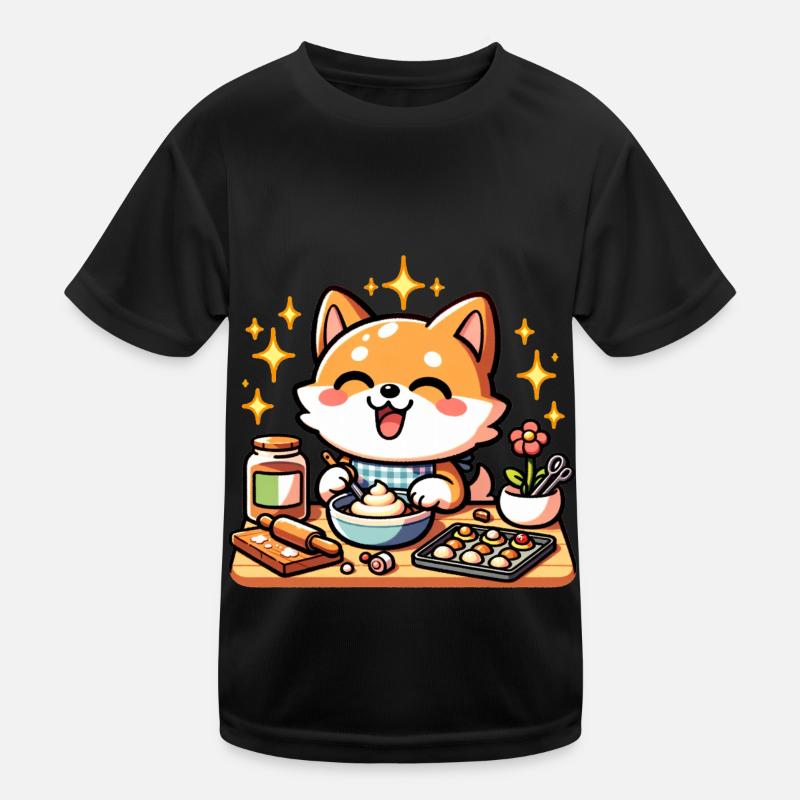 Chien Cuisson chiot Chef tablier bébé T-shirt sport Enfant