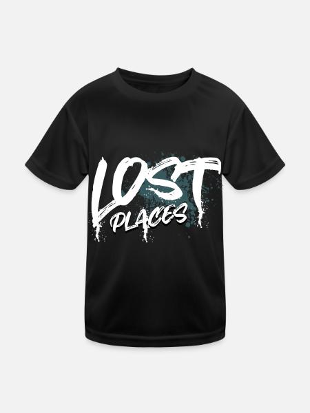 Lieux perdus - T-shirt sport Enfant - noir - Devant