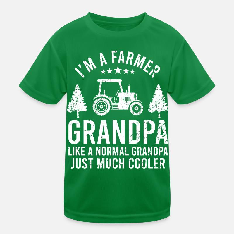 Bauer Opa Großvater Farmer Geschenk Kinder Funktions-T-Shirt