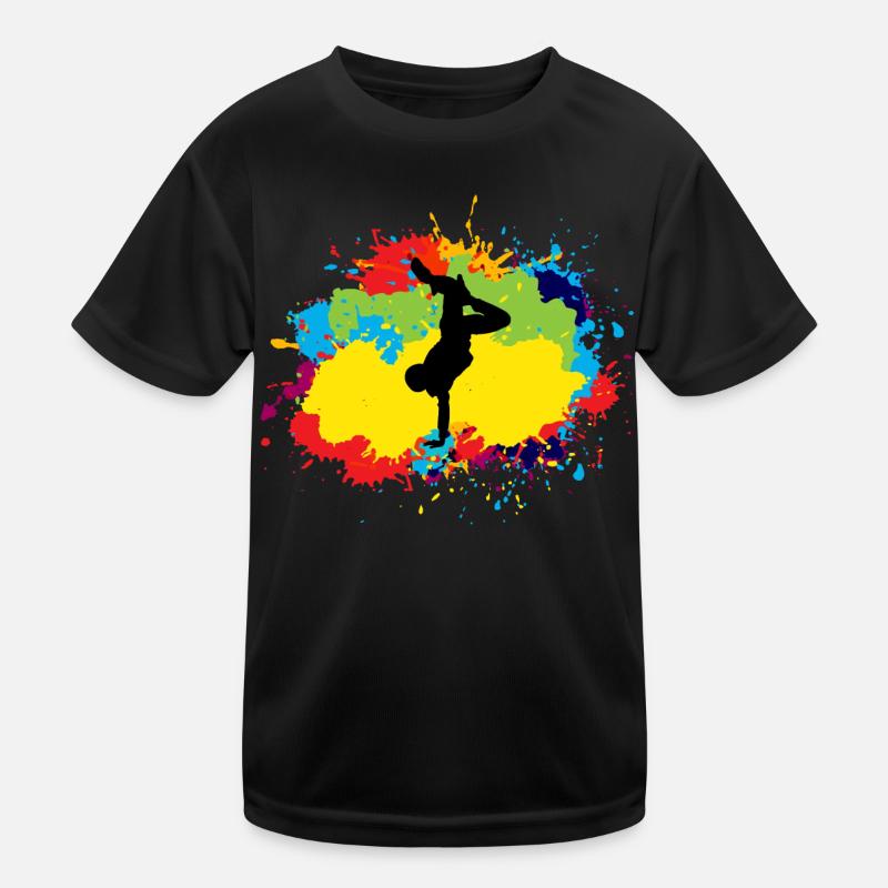 Breakdance Breakdancing Break-dancer Watercolour Kids Functional T-Shirt