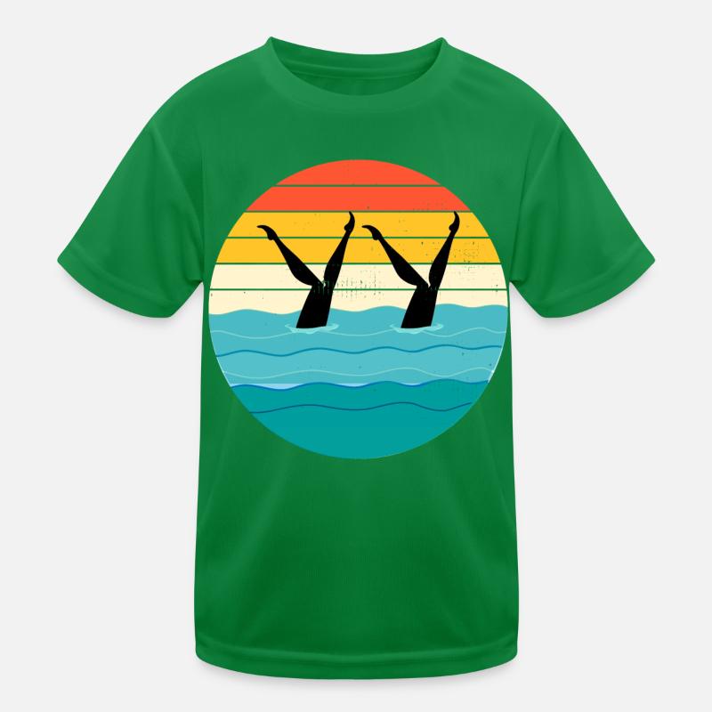 Synchro Schwimmer Synchronschwimmen Vintage Kinder Funktions-T-Shirt