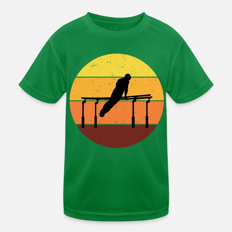 Kunstturnen Parallel bars Turner Vintage Kinder Funktions-T-Shirt