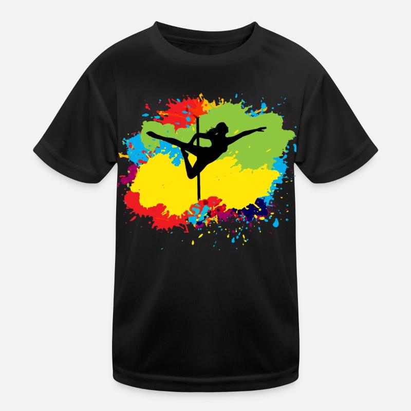 Pole Sport Dance Dancer Acrobatics Watercolour Kids Functional T-Shirt