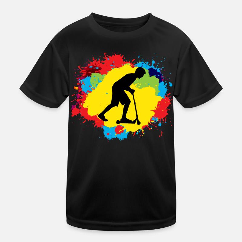 Stunt Scooter Freestyle Scootering Riding Coloré T-shirt sport Enfant