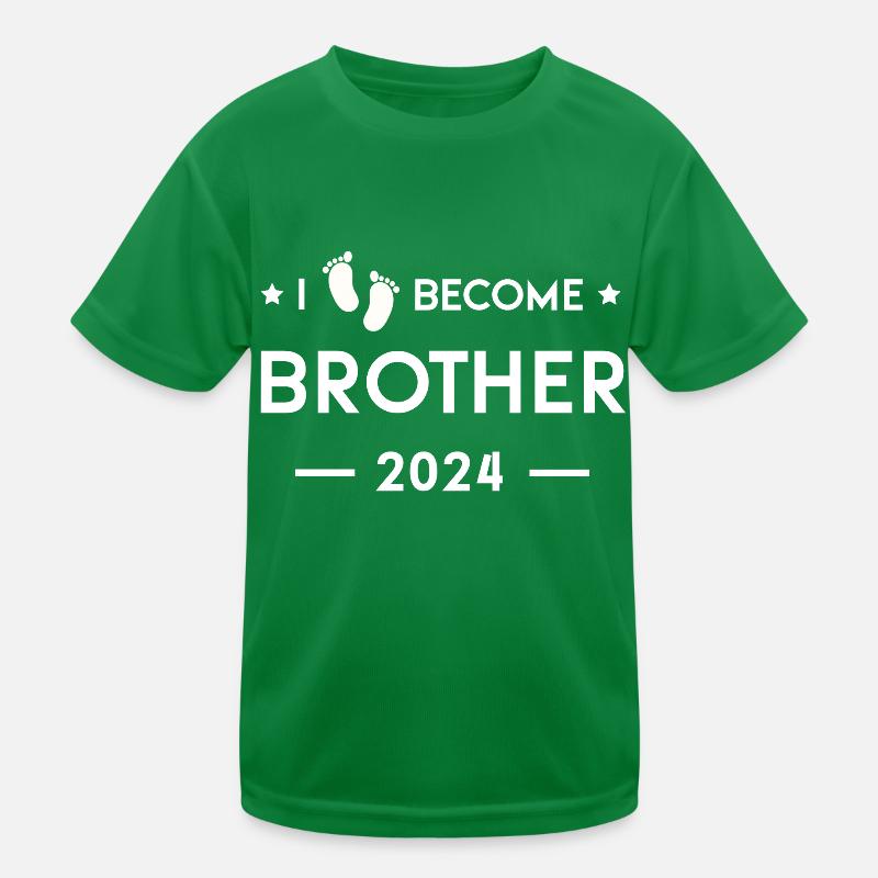 Ich werde Bruder 2024 Kinder Funktions-T-Shirt