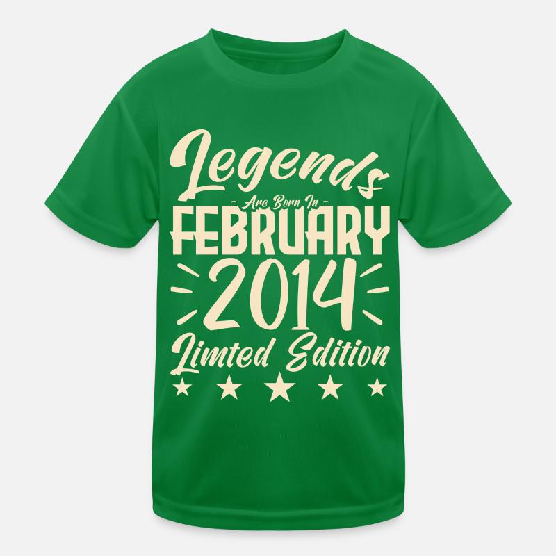 Naissance En Février 2014. Cadeau d'anniversaire. T-shirt sport Enfant