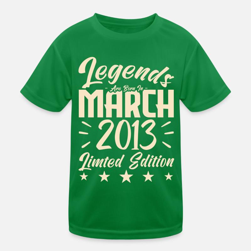 Naissance En Mars 2013. Cadeau d'anniversaire mars T-shirt sport Enfant