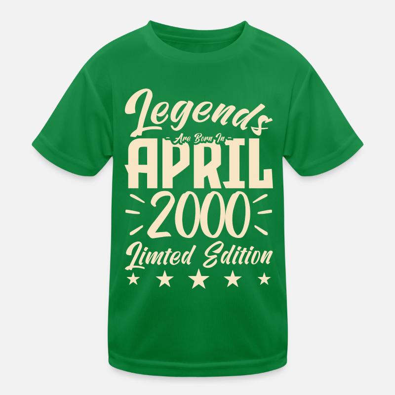 Naissance En avril 2000 Cadeau d'anniversaire 2000 T-shirt sport Enfant