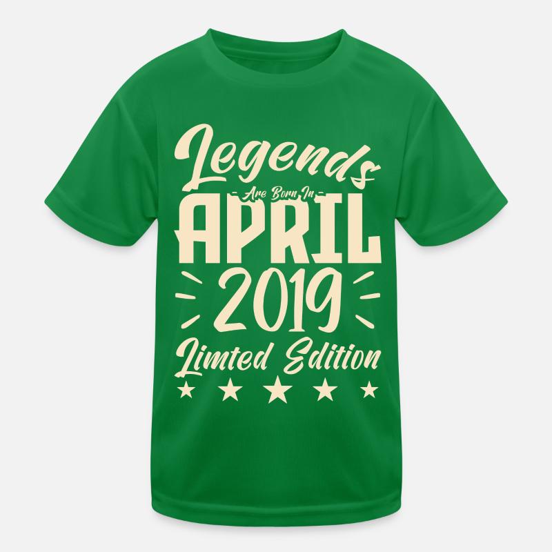 Geboren April 2019 Geburtstagsgeschenk 2019 Kinder Funktions-T-Shirt