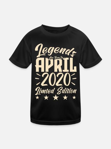Naissance En avril 2020 Cadeau d'anniversaire 2020 - T-shirt sport Enfant - noir - Devant
