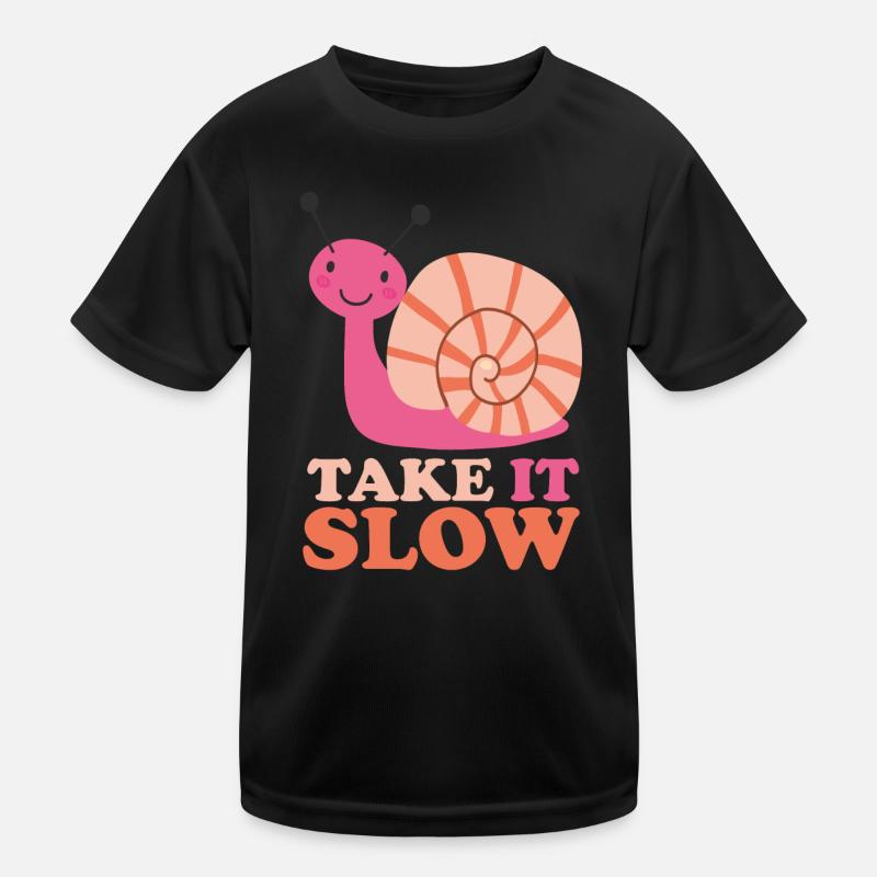 Take it Slow Snail T-shirt sport Enfant