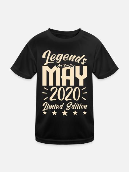 Naissance En mai 2020 Cadeau d'anniversaire 2020. - T-shirt sport Enfant - noir - Devant