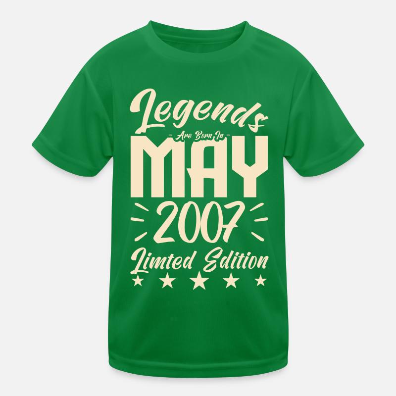 Geboren Mai 2007 Geburtstagsgeschenk 2007. Kinder Funktions-T-Shirt