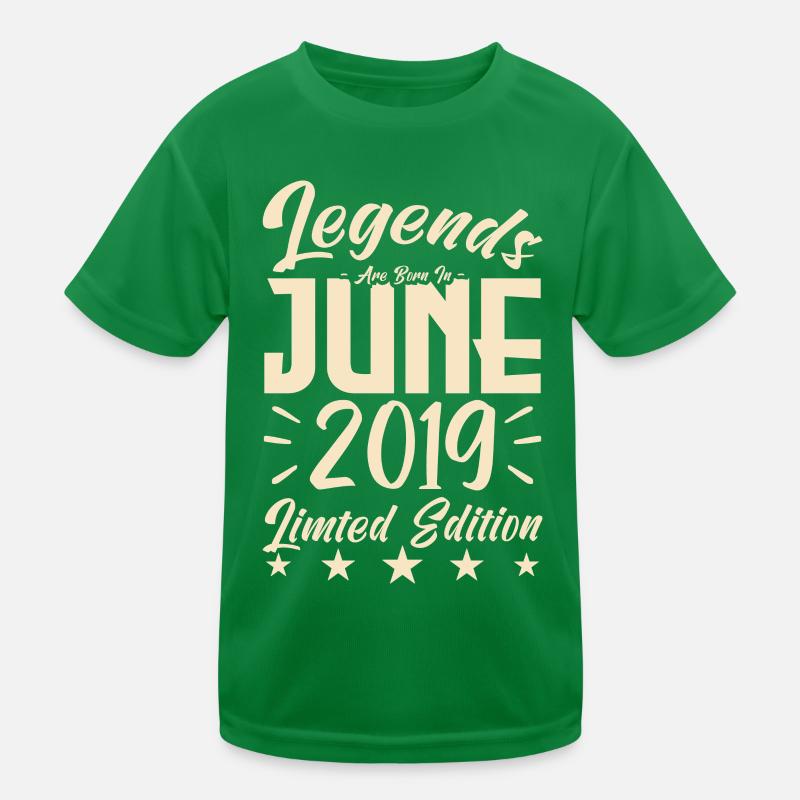 Geboren Juni 2019 Geburtstagsgeschenk 2019. Kinder Funktions-T-Shirt