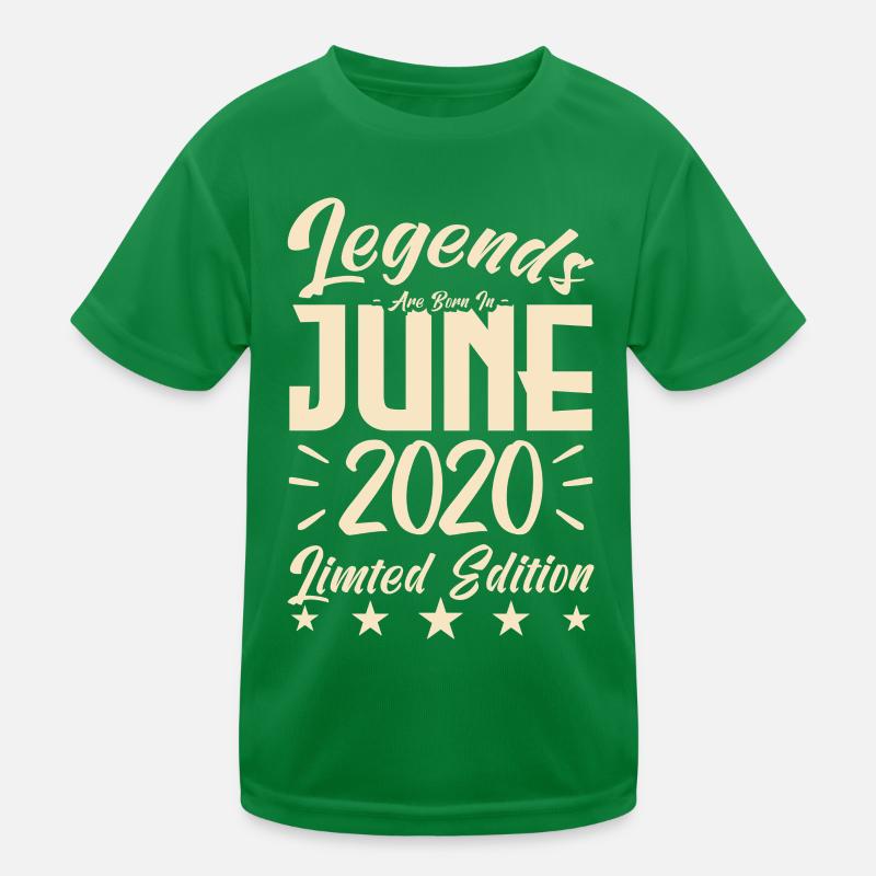 Geboren Juni 2020 Geburtstagsgeschenk 2020. Kinder Funktions-T-Shirt